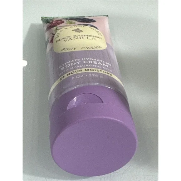 Bath & Body Works Black Raspberry Vanilla BODY CREAM Moisture 8 OZ RETIRED NEW - Picture 3 of 3